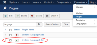 Enable Language Filter